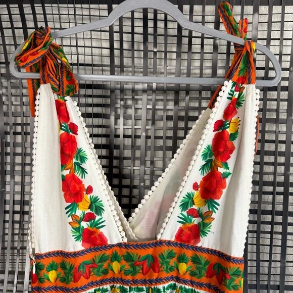 Farm Rio Anthropologie v neck tiered mini dress - Picture 7 of 8